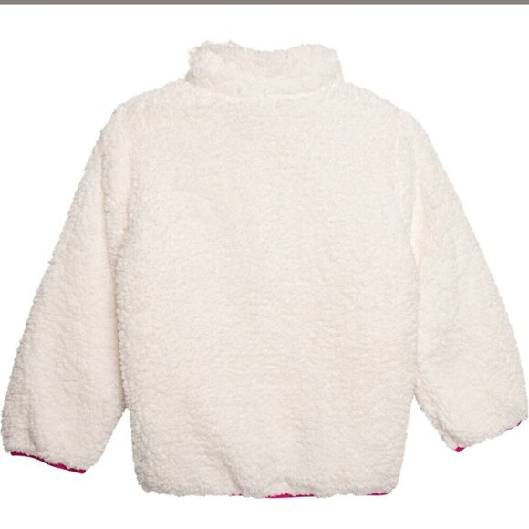 Birch & Stone SZ12 Girls Ivory Sherpa Parka Jacket Y2K Comfy Outdoor Layering Pi - Picture 2 of 10